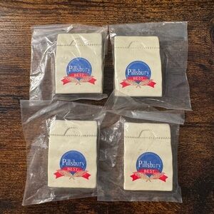 Vintage Pillsbury Flour Sack Magnets - Set of 4